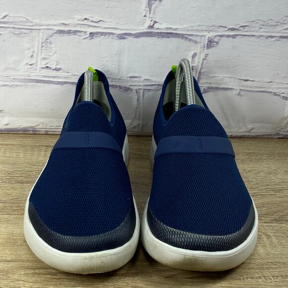 OOFOS OOmg Mesh Navy Blue Slip On Recovery Shoes Women's Size 11 Comfort - Picture 2 of 8